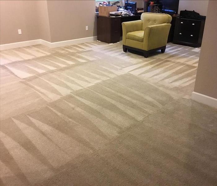 Clean carpet after SERVPRO cleaned it